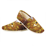 Gold All Seeing Eye Print Casual Shoes