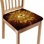 Gold All Seeing Eye Print Chair Cushion Cover