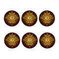 Gold All Seeing Eye Print Coaster Set