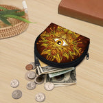 Gold All Seeing Eye Print Coin Purse