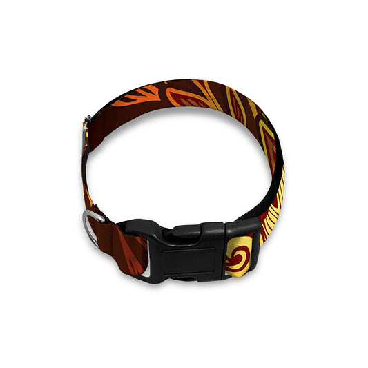 Gold All Seeing Eye Print Dog Collar