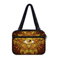 Gold All Seeing Eye Print Double Strap Bible Bag