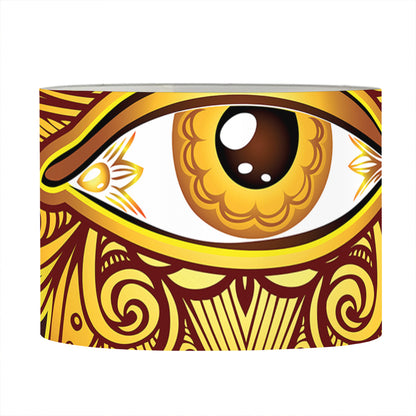 Gold All Seeing Eye Print Drum Lamp Shade