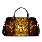 Gold All Seeing Eye Print Duffle Bag