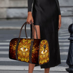 Gold All Seeing Eye Print Duffle Bag