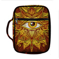 Gold All Seeing Eye Print Front Pocket Bible Bag