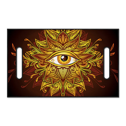 Gold All Seeing Eye Print Golf Cart Seat Cover