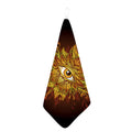 Gold All Seeing Eye Print Hand Towel