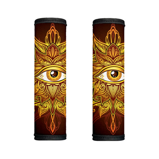 Gold All Seeing Eye Print Handle Covers