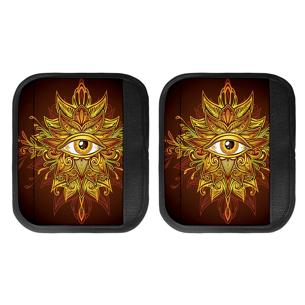Gold All Seeing Eye Print Handle Covers