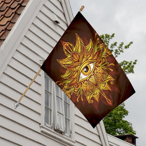 Gold All Seeing Eye Print House Flag