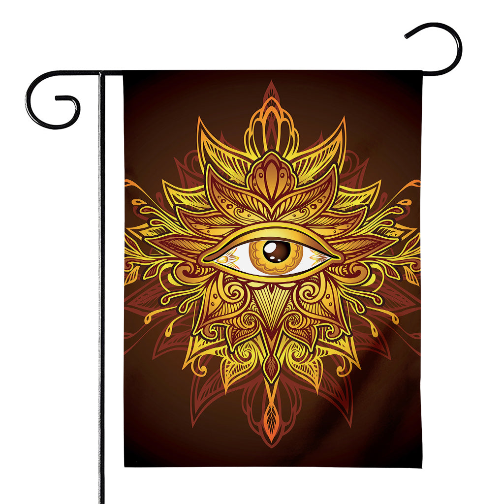 Gold All Seeing Eye Print House Flag