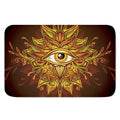 Gold All Seeing Eye Print Indoor Door Mat