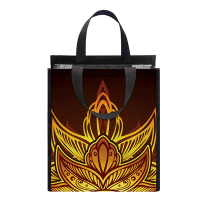 Gold All Seeing Eye Print Insulated Lunch Tote