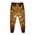 Gold All Seeing Eye Print Jogger Pants
