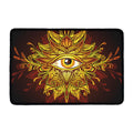 Gold All Seeing Eye Print Kitchen Mat