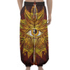 Gold All Seeing Eye Print Lantern Pants