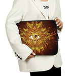 Gold All Seeing Eye Print Laptop Sleeve