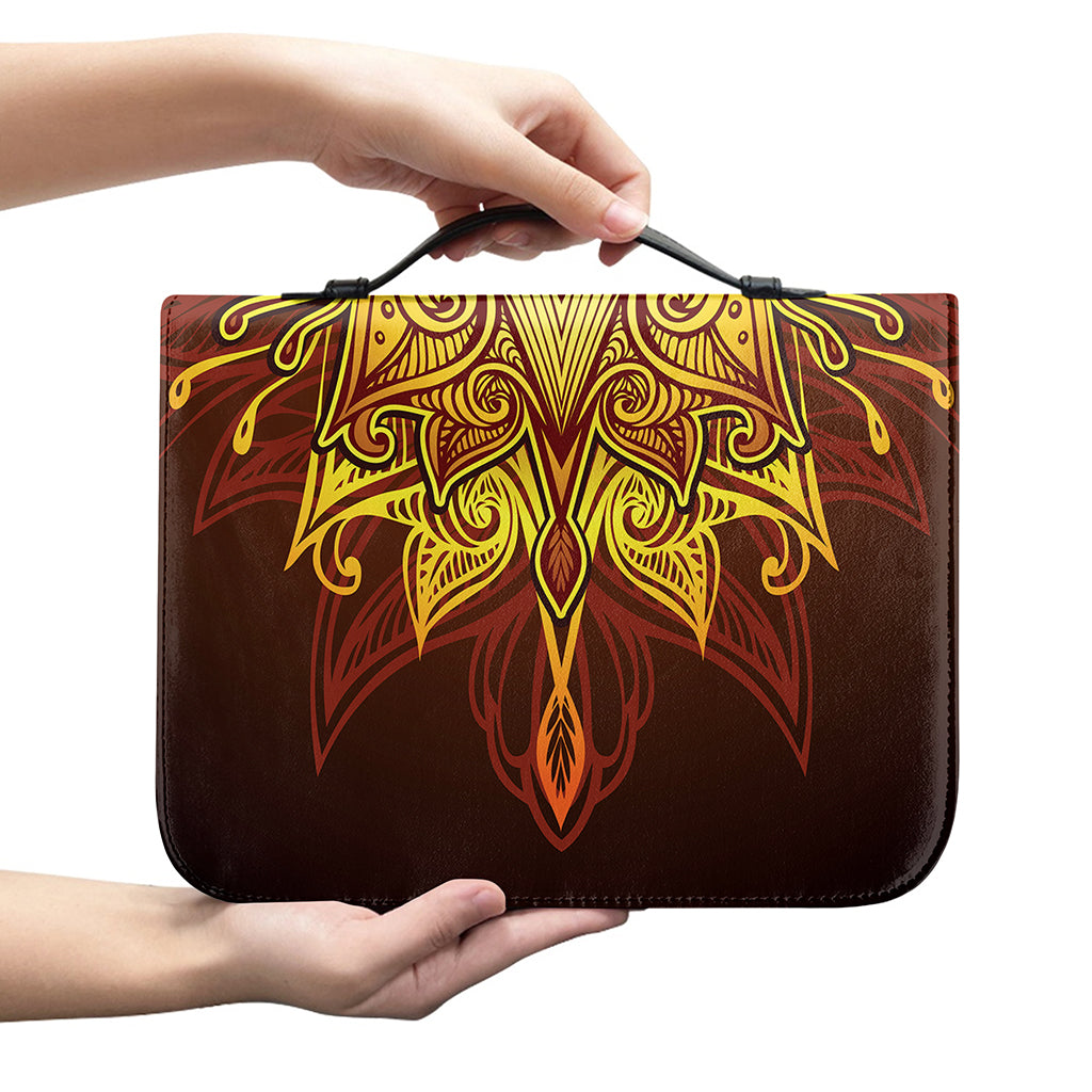 Gold All Seeing Eye Print Leather Bible Cover