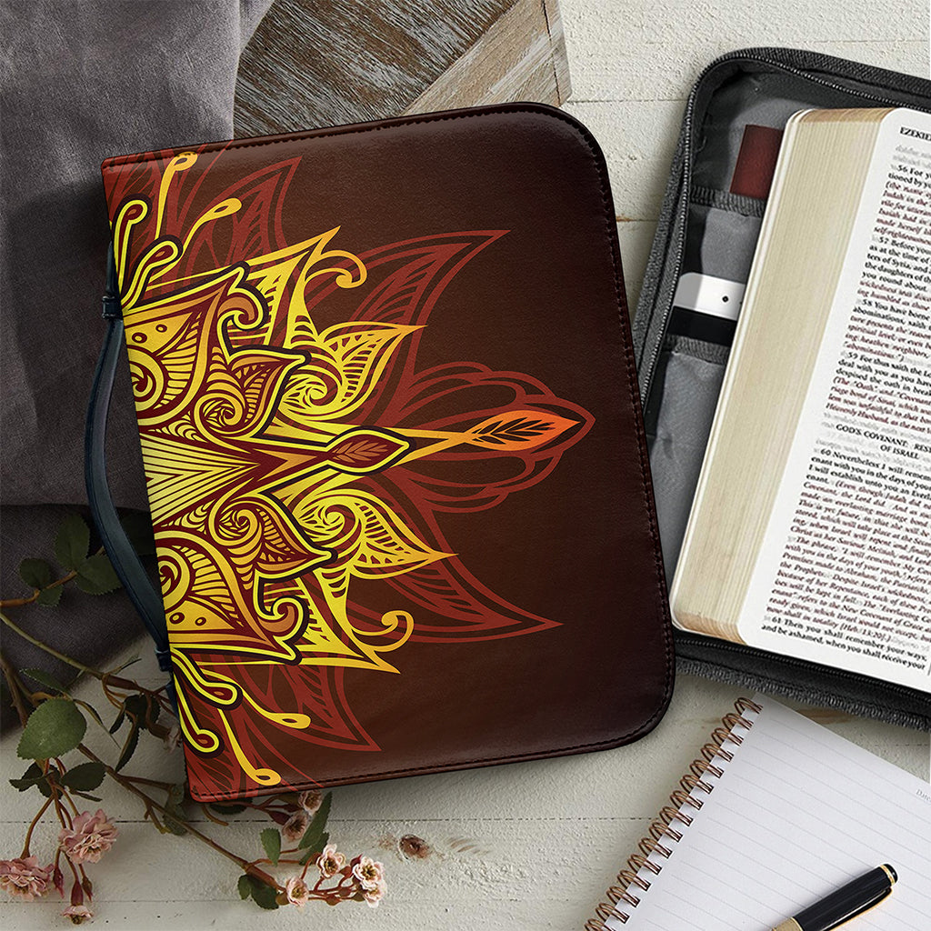 Gold All Seeing Eye Print Leather Bible Cover