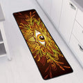 Gold All Seeing Eye Print Long Kitchen Mat