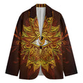 Gold All Seeing Eye Print Men's Blazer