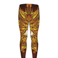Gold All Seeing Eye Print Men's Leggings