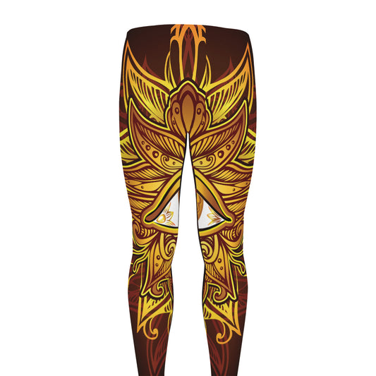 Gold All Seeing Eye Print Men's leggings