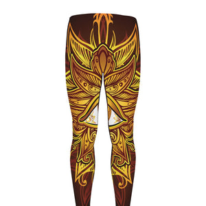 Gold All Seeing Eye Print Men's leggings