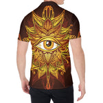 Gold All Seeing Eye Print Men's Shirt