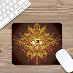 Gold All Seeing Eye Print Mouse Pad