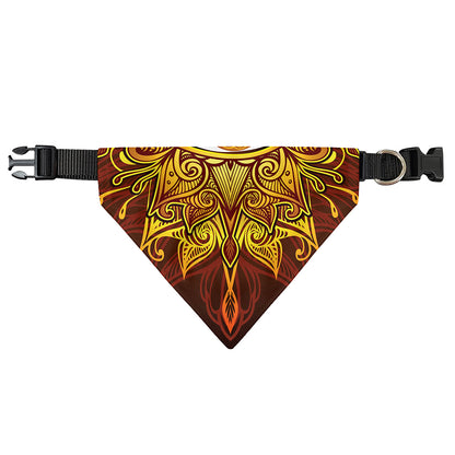Gold All Seeing Eye Print Over The Collar Dog Bandana