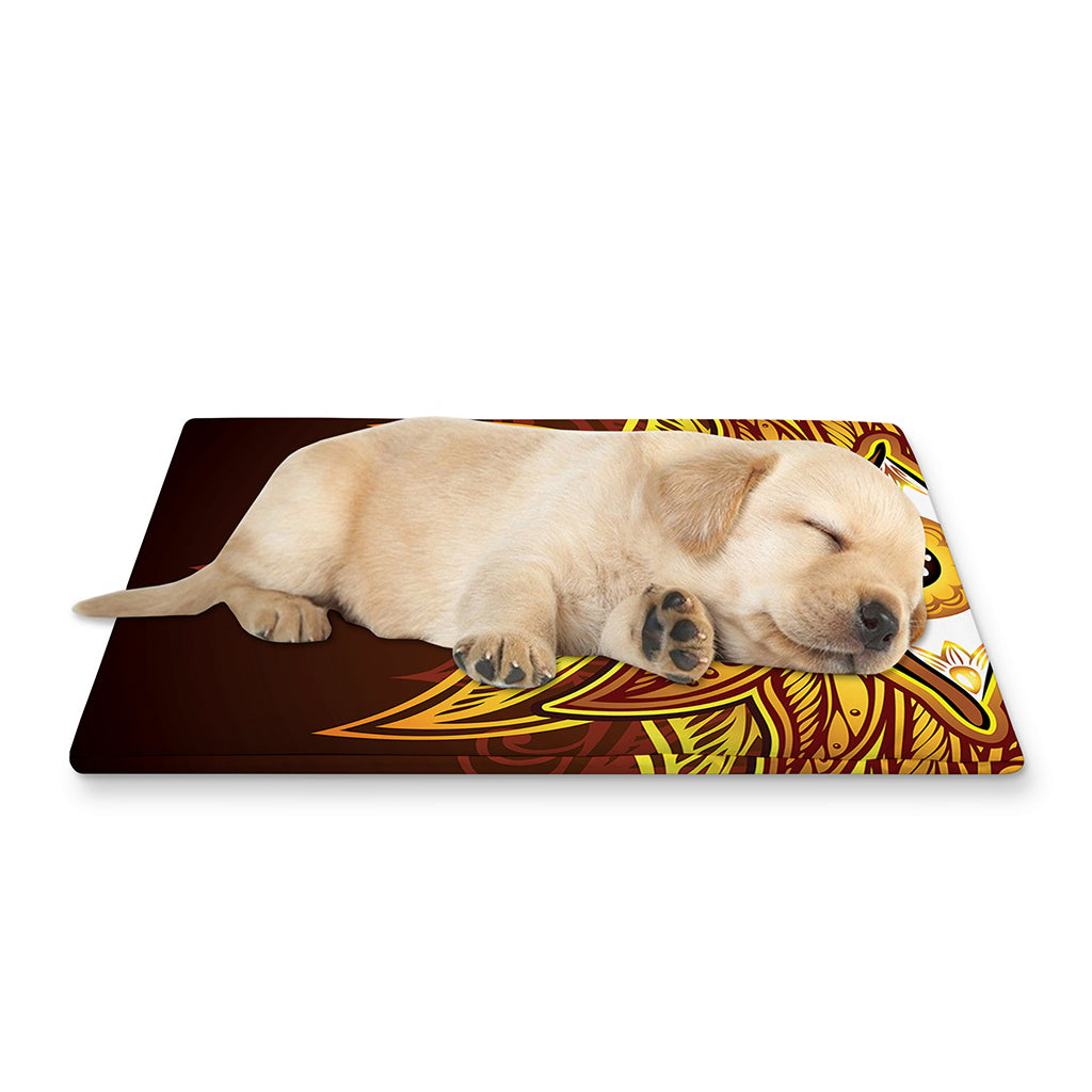 Gold All Seeing Eye Print Pet Cooling Mat Cover