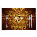 Gold All Seeing Eye Print Placemat
