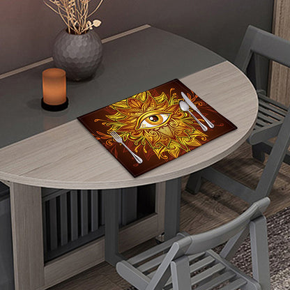 Gold All Seeing Eye Print Placemat