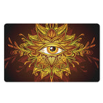 Gold All Seeing Eye Print Polyester Doormat