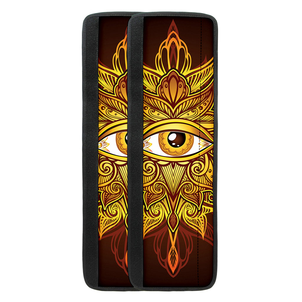 Gold All Seeing Eye Print Refrigerator Handle Covers