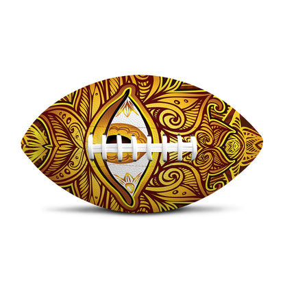 Gold All Seeing Eye Print Rugby Ball