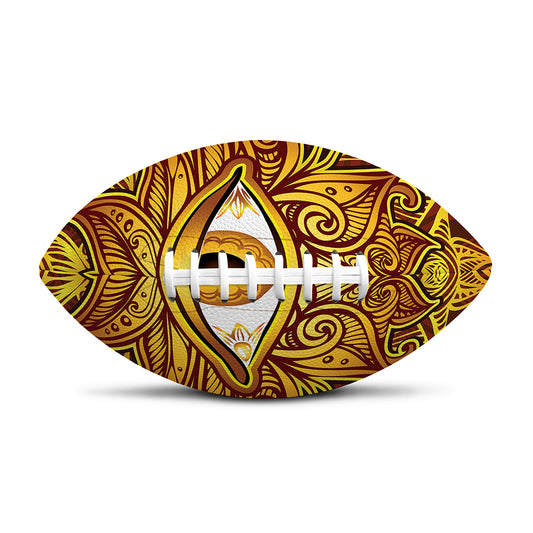 Gold All Seeing Eye Print Rugby Ball