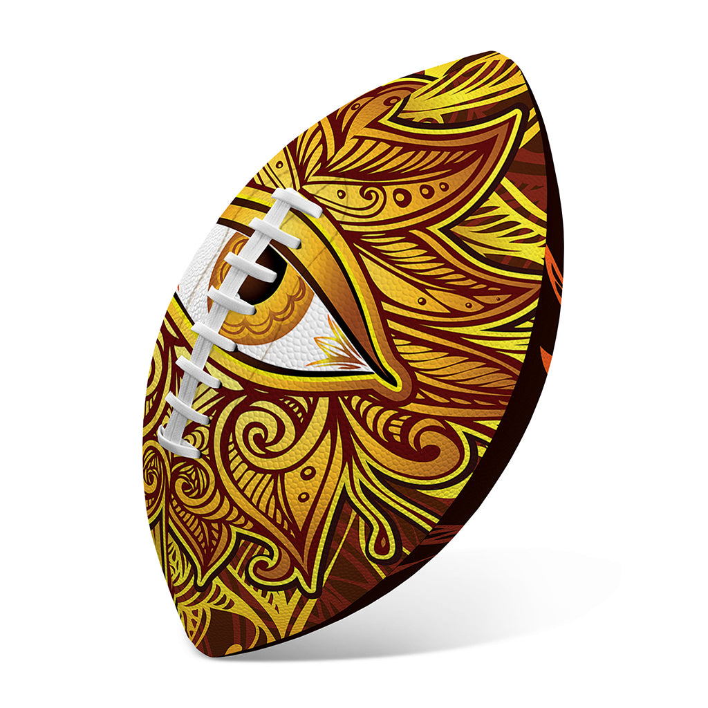 Gold All Seeing Eye Print Rugby Ball