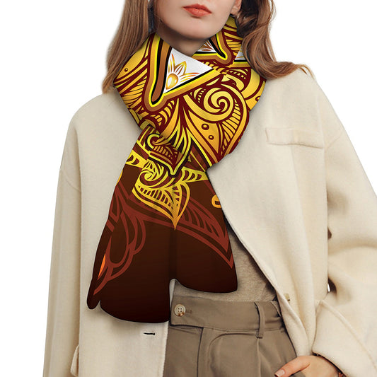 Gold All Seeing Eye Print Scarf