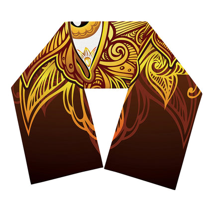 Gold All Seeing Eye Print Scarf