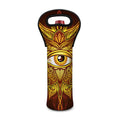 Gold All Seeing Eye Print Single Neoprene Wine Tote
