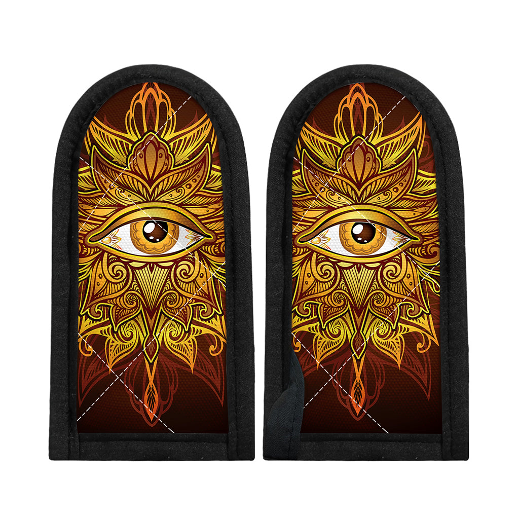 Gold All Seeing Eye Print Skillet Handle Cover
