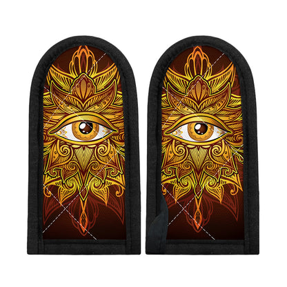 Gold All Seeing Eye Print Skillet Handle Cover