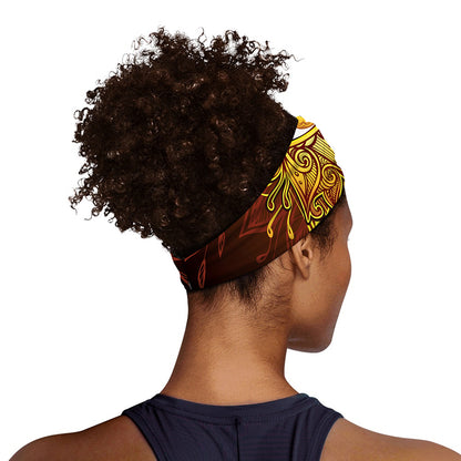 Gold All Seeing Eye Print Sports Headband