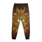 Gold All Seeing Eye Print Sweatpants