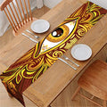 Gold All Seeing Eye Print Table Runner