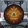 Gold All Seeing Eye Print Tire Cover With Camera Hole