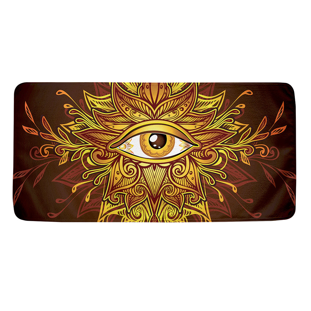 Gold All Seeing Eye Print Towel